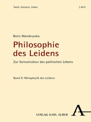 cover image of Philosophie des Leidens